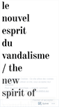 Mobile Screenshot of lenouvelespritduvandalisme.com